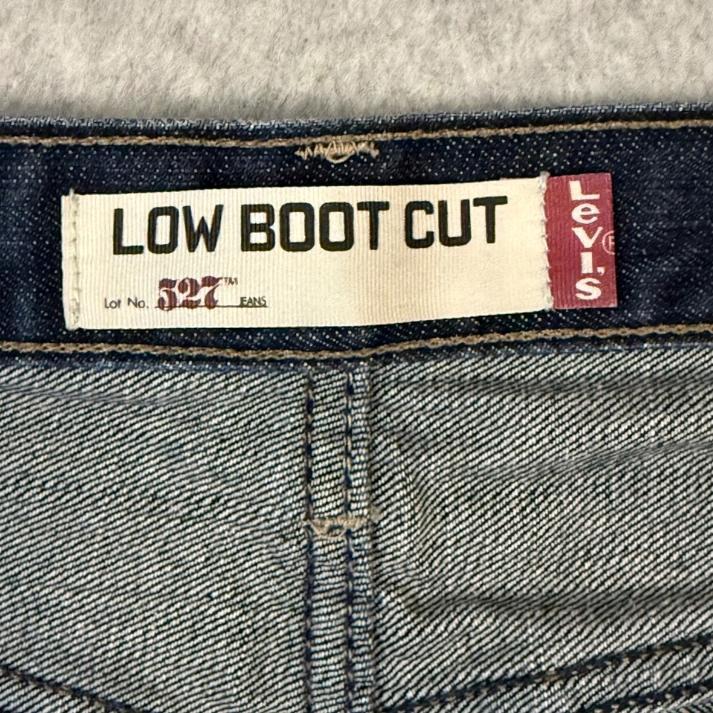 Levis 527 Mens Low Boot Cut Jeans Dark Wash Denim W38‎ L30 - Picture 9 of 16